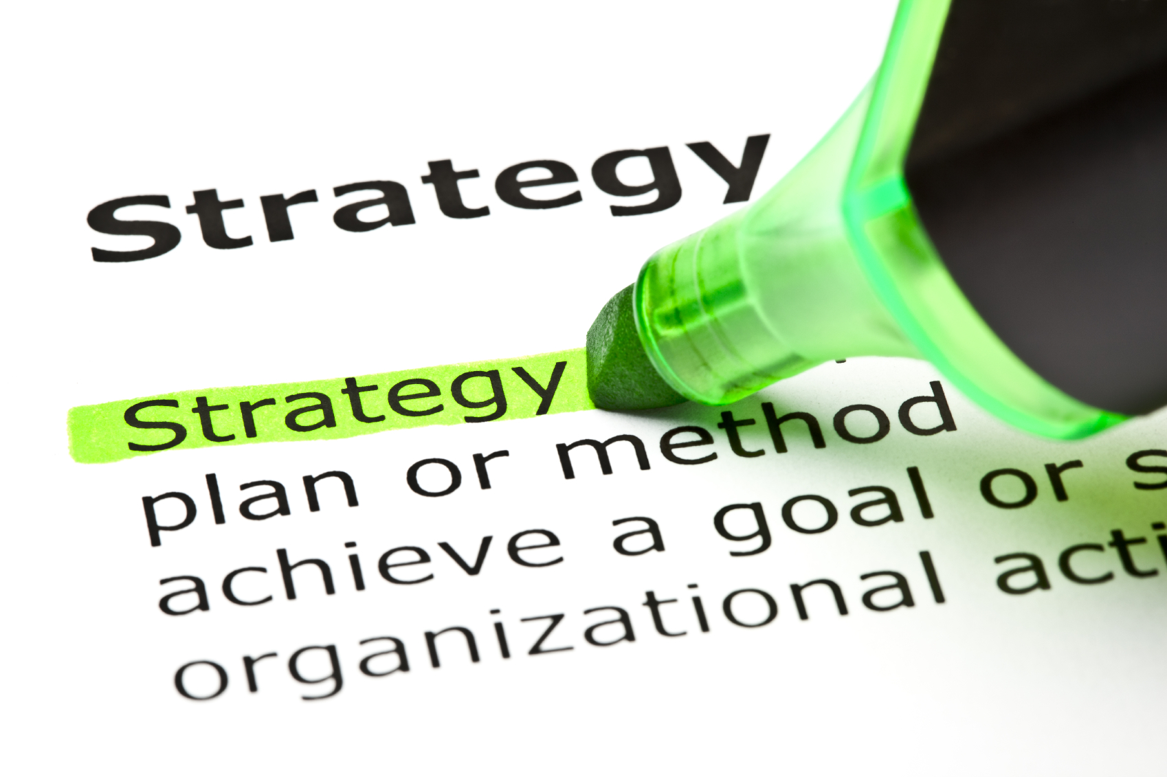 'Strategy' highlighted in green