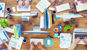 Group of Business People Busy Working in the Office