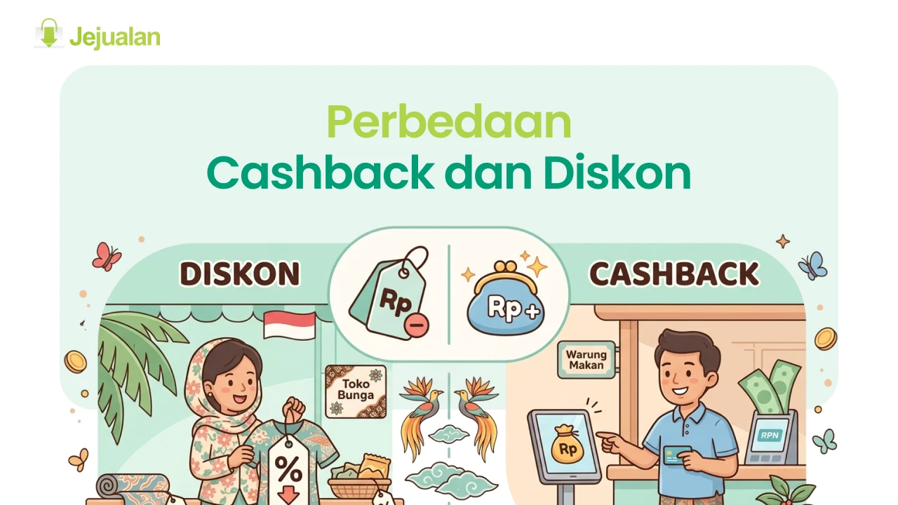 Perbedaan cashback dan diskon